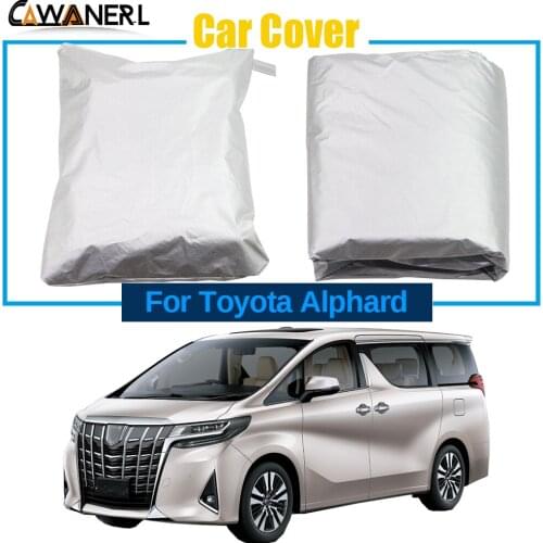 Full Car Cover For Toyota Alphard 2002-2020 Outdoor Sunshade Anti-UV Sun Rain Snow Dust Protection MPV Cover Windproof