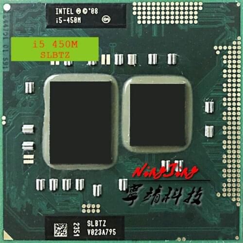 Intel Core i5-450M i5 450M SLBTZ 2.4 GHz Dual-Core Quad-Thread CPU Processor 3W 35W Socket G1 / rPGA988A