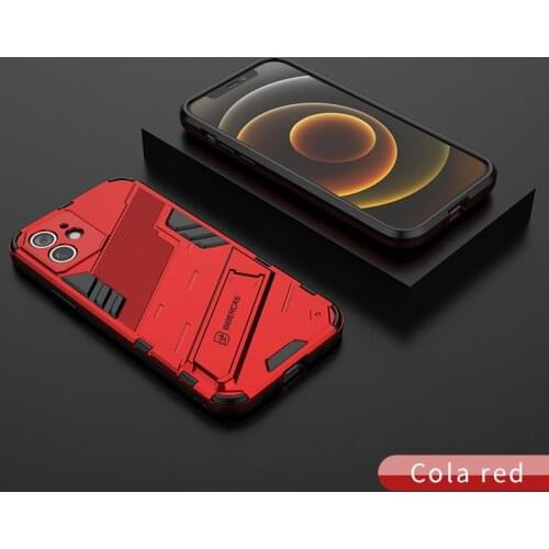 Armor Punk Shockproof Holder Phone Cases For iPhone 6 6s 7 8 Plus X Xs XR 12 Mini 11Pro Max Kickstand Matte Cover Phone Shell