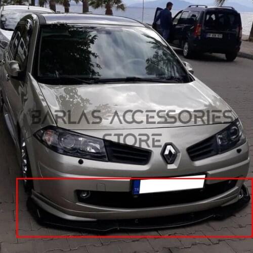 Renault Megane 2 Front Bumper Attachment 2003 2004 2005 2006 2007 2008 2009 Gloss Black 3 Pcs