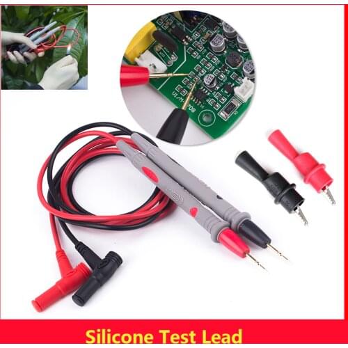 Silicone Wire Probe for Digital multimeter test pencil SMD clip test lead for Digital Multimeter Needle Tip Multi Meter Tester