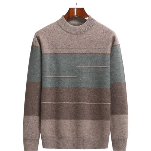 UCAK Brand Classic Casual Sweaters Men Clothing O-Neck Striped Streetwear Sweater Pull Homme Autumn Winter Thick Pullover U1273