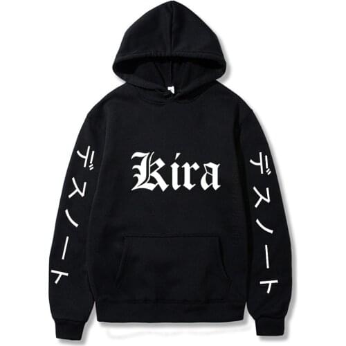 Death Note Letter Printing Hoodies Hip Hop Sweatshirt Men Women Anime Hooded Tops Streetwear Pullover Hoodie