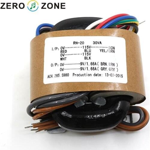 GZLOZONE 30VA Dual 9V R-type Transformer 30W 9V*2 Transformer For Audio