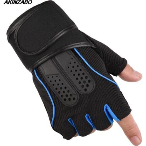 Lengthened Wristband Fitness Gloves Unisex Weight Lifting Breathable Equipment Dumbbell Exercise Fingerless Bicycle Gloves