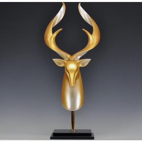 Nordic style craft decoration, living room, cattle, sheep, deer, animal head decoration, wine rack, cabinet, table decoration