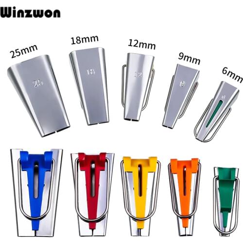 5Pcs/set Sewing Accessories Bias Tape Maker 6/9/12/18/25mm Fabric Binding Maker Bias Binding Tools for Sewing Quilting Supplies
