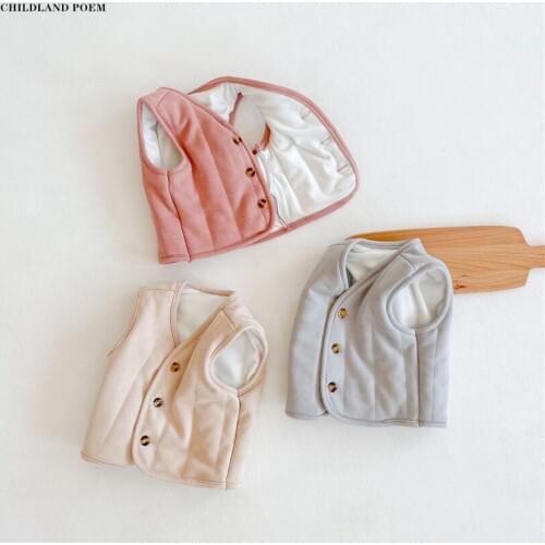 Winter Baby Clothes Newborn Baby Waistcoats Fur Infant Baby Vest Jacket Girls Vest Baby Cardigan Toddler Vest Boy Outerwear