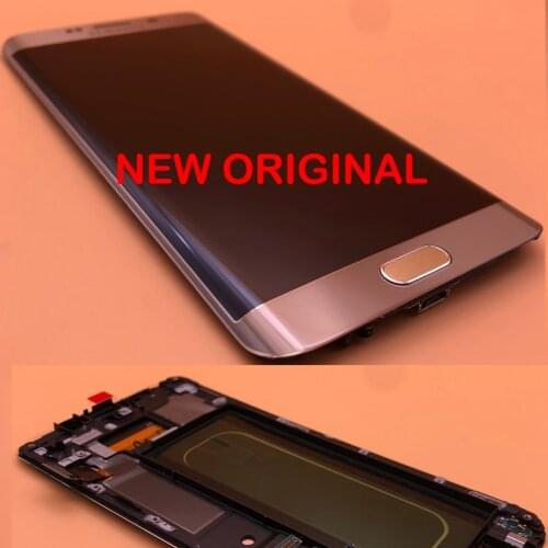 5.7'' ORIGINAL SUPER AMOLED LCDs for SAMSUNG Galaxy S6 edge Plus G928 G928F LCD Display Digitizer Touch Screen white blue gold