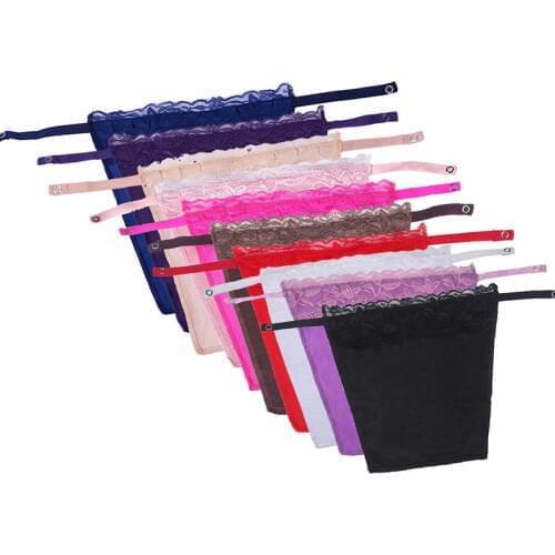 1pc Tube Bra With Elastic Band Solid Color Lace Bra Wrap Strapless Intimates For Womens Low Cut Clothing Comfortable Tube Tops