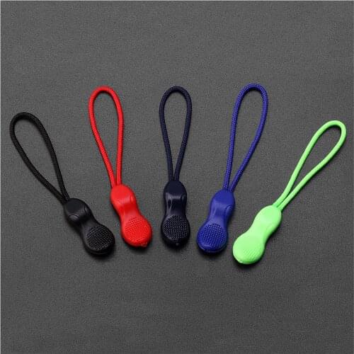 10Pcs Calabash Head Zipper Puller Clothing Plastic Zipper Head Compact Zipper Pulling Rope Luggage Bag Zipper Head Tail Rope for