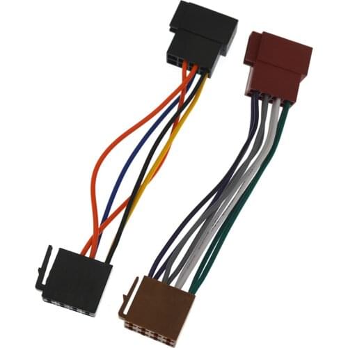 16-Pin Wiring Harness Adapter Plug Cable Male to Female ISO Car Radio Wiring Harness Adaptor Cable for VW Beetle Cabrio