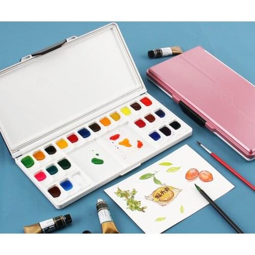 18/26/33 Paint Palette Professional Seal Moisturizing Watercolor Gouache Oil Painting Acrylic Flip Box for Art Supplies