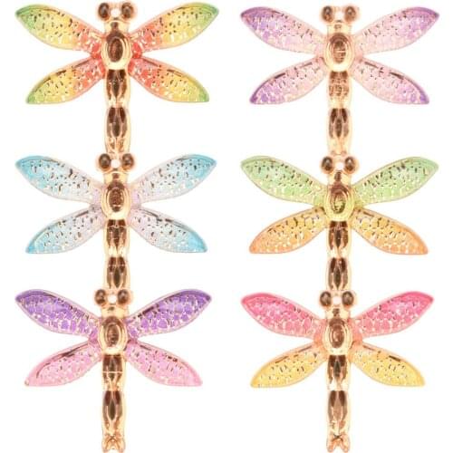 24PCS Resin 1.2inch Dragonfly Accessories Hair Accessories for Hair Bows Center Cute Supplies for Making Earring pendant