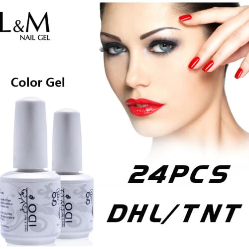 24 Pcs IDO Gel Nails Factory Wholesales ( 22 Colours Gel +1 Base Coat+1 Top Coat) Led Gelolish Lamp China Suppliers Cheap