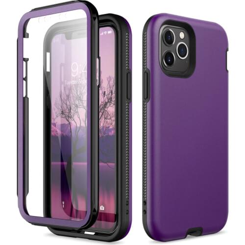 3 in 1 Hard Rugged Armor Shockproof TPU Bumper Case for iPhone 11 Pro Max Case Built in Screen Protector 360 full Protection