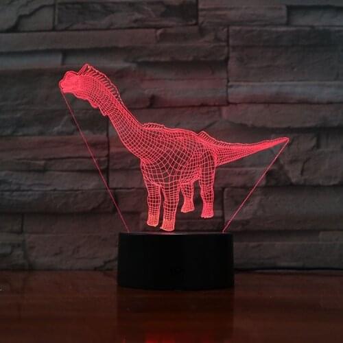 3D Lamp Decoration Jurassic World Brachiosaurus Dinosaur Teenager Present Dropshipping 7 Colors with Remote Led Night Light Lamp