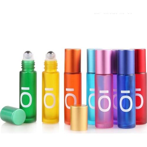 50PCS 10ML Color Mixing Thick Glass Jar Lid on Essential Oil for DoTERRA Empty Perfume Bottles Rollerball Travel Use Necessaries