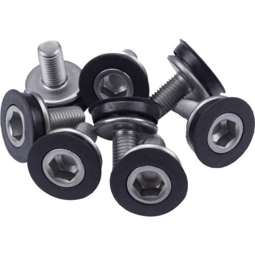 8PCS M8*15MM Square Hole Bottom Bracket Waterproof Sealed Bolts Mountain Bike Road Bicycle BMX Hexagon Bottom