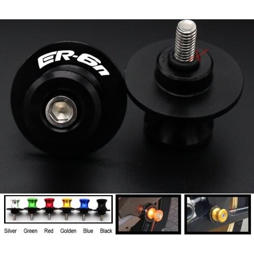 Motorcycle Accessories CNC Aluminum M10 Swingarm Spools Slider Stand Screw For Kawasaki ER-6N ER6N ER 6N 2009 2016