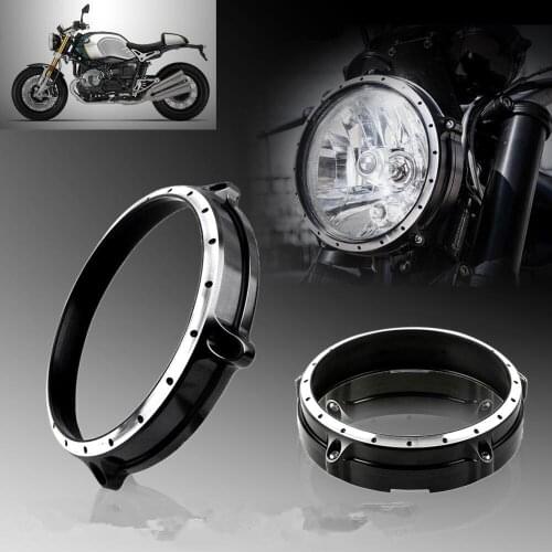 Motorcycle CNC Aluminum 7" Headlight Bezel Trim Ring Cover For BMW R Nine T R NINET Scrambler Pure 2014 2015 2016 2017 2018 2019