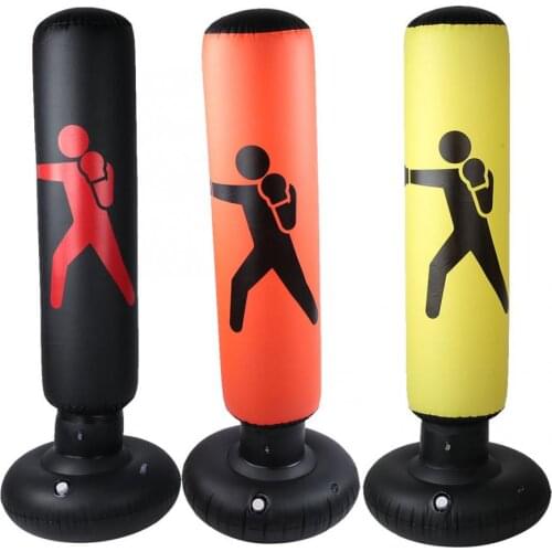 160cm Inflatable Boxing Bag Adult Children Boxing Punch Kicking Sandbag PVC Inflatable Tumbler Gym Kids Boxing Training Target