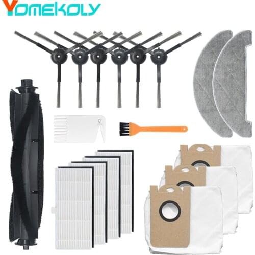 For Proscenic M7 MAX Robot Vacuum Cleaner Main brush Side brush HEPA filter Mop cloth Dust Bag Replacement Accessories Parts