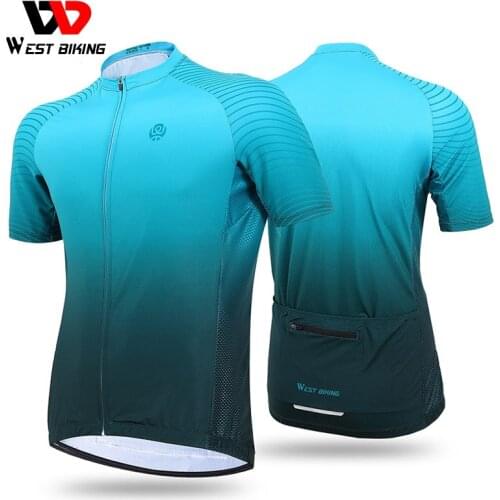 WEST BIKING Pro Cycling Jersey Summer Short Sleeve Sport Top Shirt Cool Quick Dry MTB Road Bike Team Jersey Men Cycling Clothing