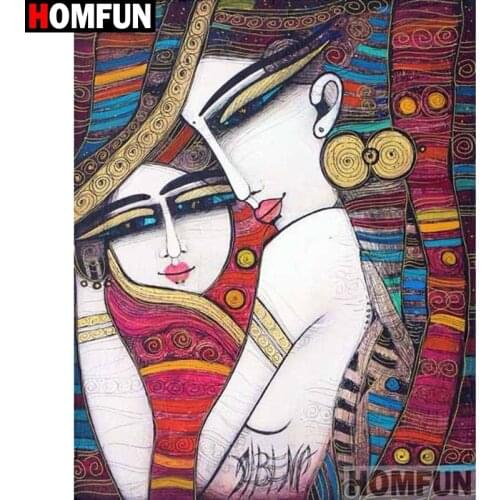 HOMFUN Art 5D Diy Diamond Painting "Beauty character" Diamond Pictures Cross Stitch 3D Rhinestone Embroidery Decor A27193