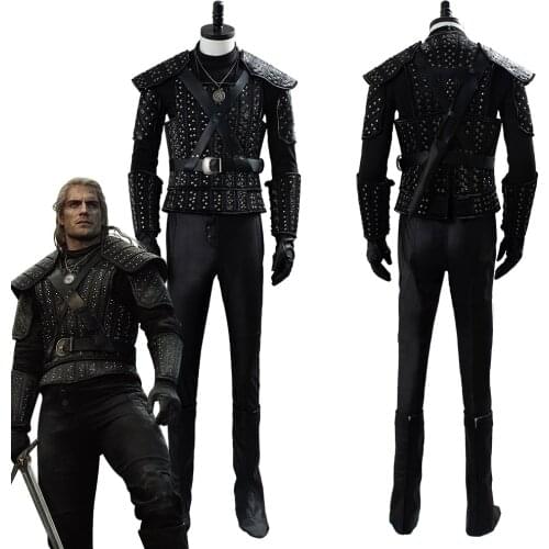 Cavill Cosplay Costume Outfit Uniform Full Suit For Adult Halloween Carnival Cosplay Costumes