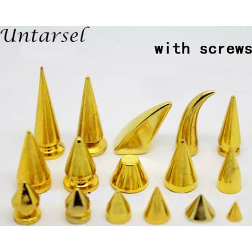 Creative Collected Gold Studs For Clothing Spike Screw For Belt Garment Rivets Leather Metal Stud DIY Punk Rock Shoes Bags Patch