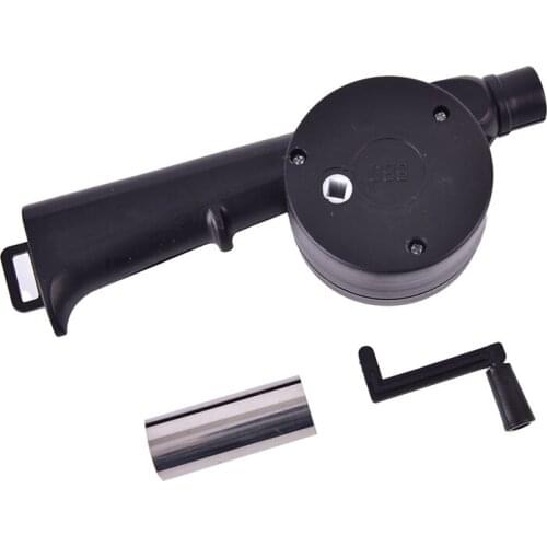 Hot 1PC Outdoor Cooking BBQ Fan Air Blower For Barbecue Fire Bellows Hand Crank Tool For Picnic Camping