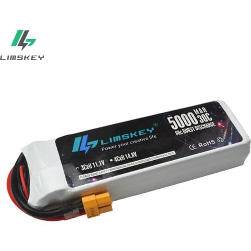 Limskey FPV 450 500 11.1V 5000mAh 30C Max60C 3S RC LiPo Battery For RC Helicopter Boat Traxxas Car Battery