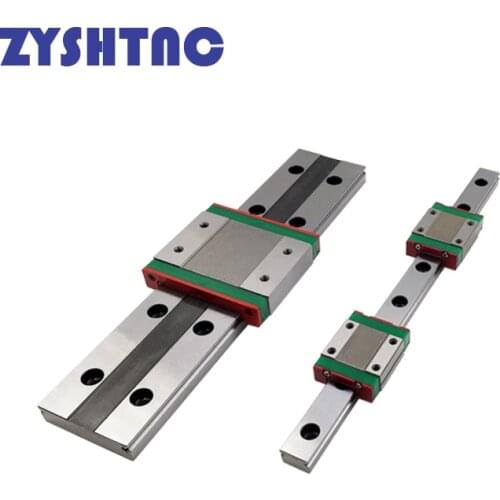 Free shipping CNC miniature linear rail MGW9C MGW12H MGW15H flanged widen linear block L=100 200 300 400 450 500 600 MGW9 MGW15C