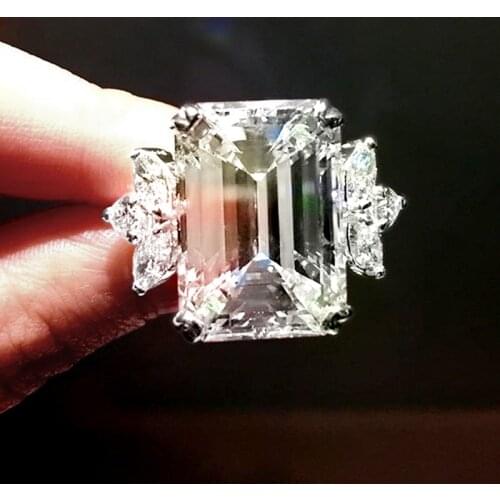 Huitan Fashion Contracted Proposal Engagement Rings for Women High Quality Cubic Zirconia Party Wedding Bands Stylish Jewelry