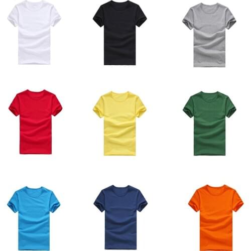 2019 New Solid color T Shirt Summer Skateboard Tee mens Black And White 100% cotton T-shirts