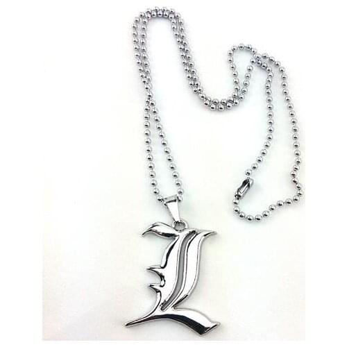 DEATH NOTE L Lawliet logo necklace Animation alloy jewelry accessories