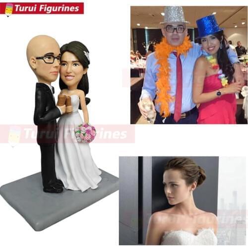 Personalized bobblehead doll dance with me wedding gift wedding decoration fixed polyresin body + polyresin head Custom doll