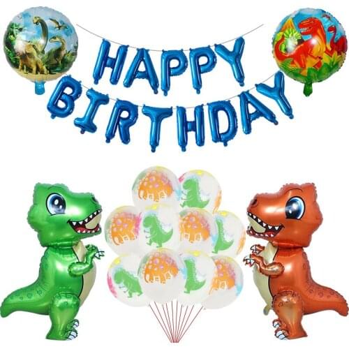 Dinosaur Party Supplies Dinosaur Balloons Paper Garland for Kids Boy Birthday Party Decoration DIY 3D jungle animal party decor