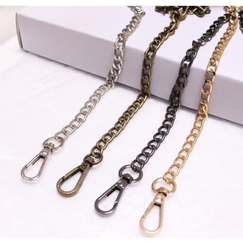 40-120CM 8mm Metal Purse Chain Strap Handle Replacement Handbag Shoulder Bag Chain Accessories Light Gold/Silver/Black/Bronze