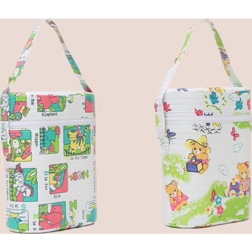 Fresh-keeping Cup Cartoon Baby Bottle Bag Baby Portable Feeding Milk Bottle Warmer Storage Holder Carrier Bag Travel Infant Warm