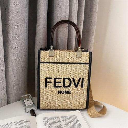 Bags for Women 2021 New Acrylic Handheld Vertical Square Bag Straw Ladies Shoulder Messenger Bag Top Quality Luxury Brand Cc Gg