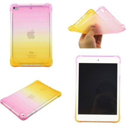 Slim Gradient Color Soft Silicone Rubber TPU Capa Coque Shell Skin Cover Funda Case For Apple iPad Mini 1 2 3 4 7.9 inch Tablet
