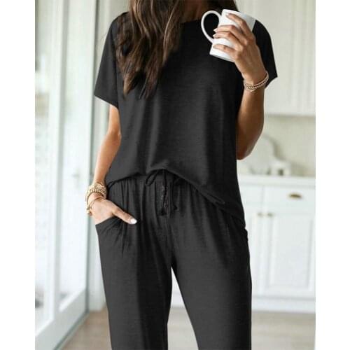 2021 Spring Pajama Set Women Sleepwear Lounge Wear Set Female Loungewear Nightwear Ladies Homewear Women Sleep Wear