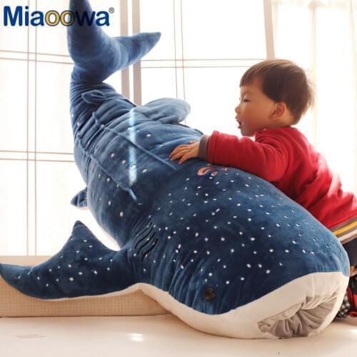 1pc 50/100cm New Cute Blue Shark Plush Toys Big Fish Cloth doll Stuffed Whale Animals Doll Lovely Children Baby Birthday Gift