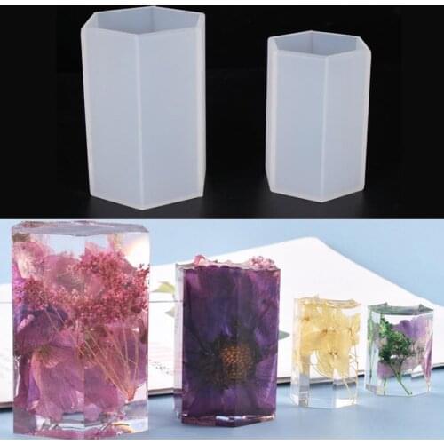 1PC DIY Cylinder White Transparent Silicone Resin Candle Mould Flower Planter Jewelry Making Succulents Clay Crystal Glue Molds