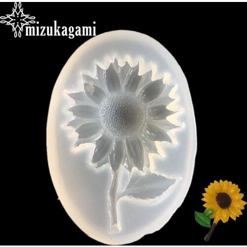 1pcs UV Resin Jewelry Liquid Silicone Mold Sunflower Resin Charms Molds For DIY Intersperse Decorate Making Jewelry