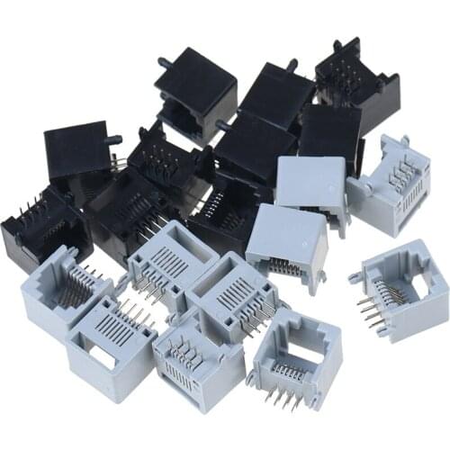10pcs RJ45 8P8C Computer Internet Network PCB Jack Socket