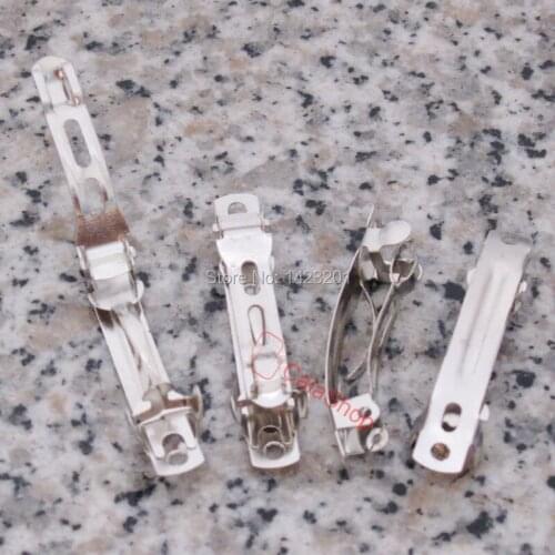 100 pcs / Lot 40MM French Barrette Hair Clips bow prong new A02