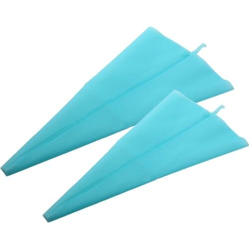 2pcs/set Reusable Silicone Reusable Cake Icing Piping Cream Bag Fondant Decorating Supplies S L Baking Pastry Tools
